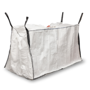 Hvit XXL Big Bag med lukket topp, 1000kg, 1800 liter, 90 x 200 x 100 cm