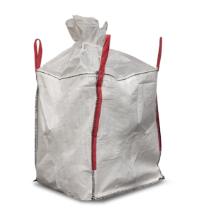 Hvit Standard Big Bag med lukket topp, 1250 kg, 810 liter, 90 x 90 x 100 cm